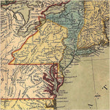 Vintage 1771 Map Of North America Unframed Print Wall Art - Homeroots