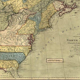 Vintage 1771 Map Of North America Unframed Print Wall Art - Homeroots