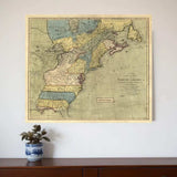 Vintage 1771 Map Of North America Unframed Print Wall Art - Homeroots