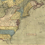 Vintage 1771 Map Of North America Unframed Print Wall Art - Homeroots