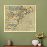 Vintage 1771 Map Of North America Unframed Print Wall Art - Homeroots