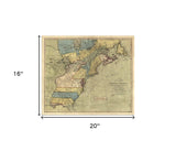 Vintage 1652 Map Of Early North America Unframed Print Wall Art - Homeroots - Flyclothing LLC