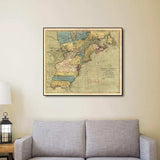 Vintage 1652 Map Of Early North America Unframed Print Wall Art - Homeroots - Flyclothing LLC