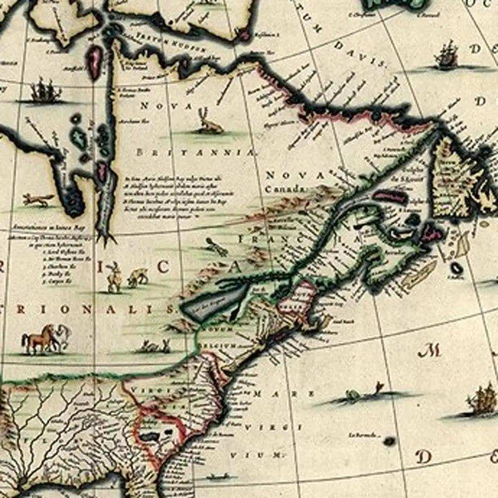 Vintage 1846 Map Of Mexico Unframed Print Wall Art - Homeroots - Flyclothing LLC