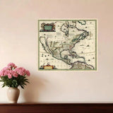 Vintage 1846 Map Of Mexico Unframed Print Wall Art - Homeroots