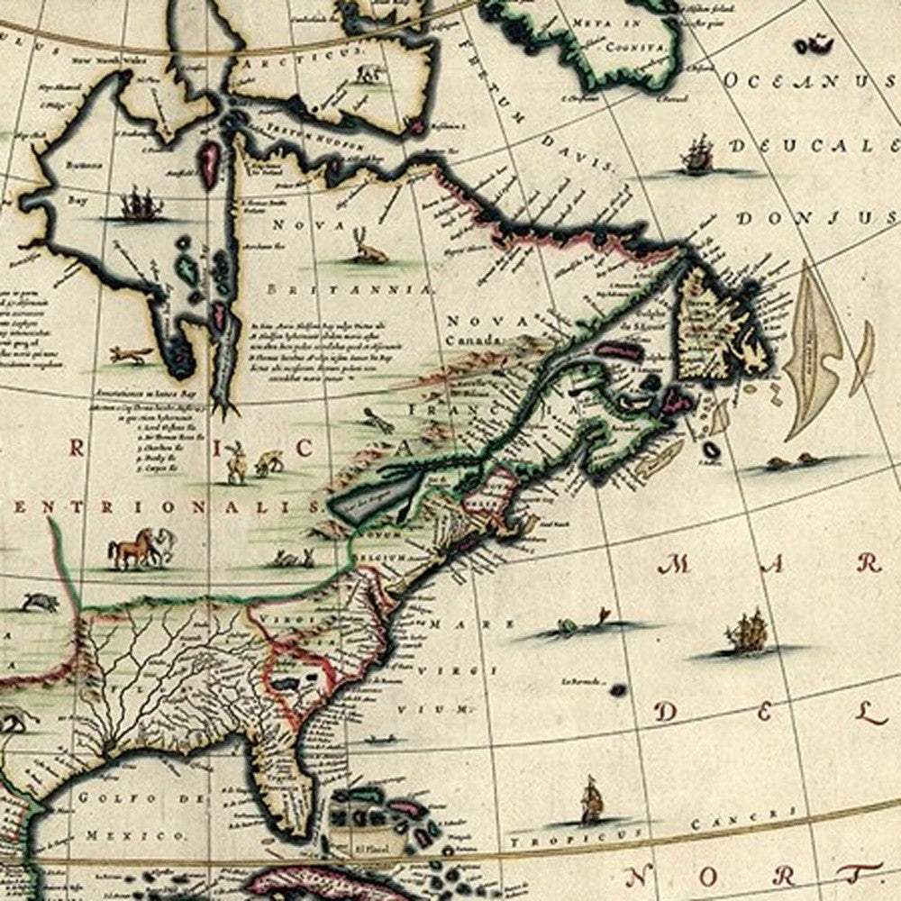 Vintage 1846 Map Of Mexico Unframed Print Wall Art - Homeroots - Flyclothing LLC