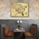 16" X 20" Eagle Map Of America C1833 Vintage  Poster Wall Art - Homeroots