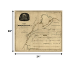 24" X 28" Map Of Kentucky Mammoth Cave Vintage Poster Wall Art - Homeroots - Flyclothing LLC