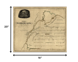 16" X 20" Map Of Kentucky Mammoth Cave Vintage Poster Wall Art - Homeroots - Flyclothing LLC