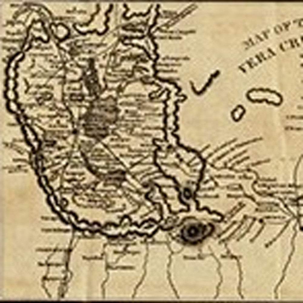 Vintage 1846 Map Of Mexico Unframed Print Wall Art - Homeroots - Flyclothing LLC