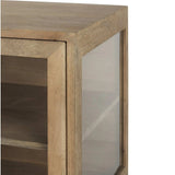 Rustic Honey Brown Two Door Shadowbox Cabinet - Homeroots - Flyclothing LLC