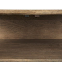 Rustic Honey Brown Two Door Shadowbox Cabinet - Homeroots