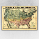 Vintage 1862 Civil War Map Unframed Print Wall Art - Homeroots - Flyclothing LLC