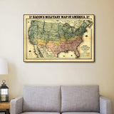 Vintage 1862 Civil War Map Unframed Print Wall Art - Homeroots - Flyclothing LLC