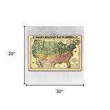 Vintage 1862 Civil War Map Unframed Print Wall Art - Homeroots - Flyclothing LLC