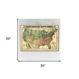Vintage 1862 Civil War Map Unframed Print Wall Art - Homeroots - Flyclothing LLC