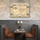24" X 32" Map Of Tombstone Mining District Vintage Travel Poster Wall Art - Homeroots