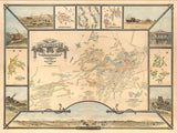 24" X 32" Map Of Tombstone Mining District Vintage Travel Poster Wall Art - Homeroots