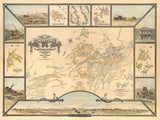 20" X 28" Map Of Tombstone Mining District Vintage Travel Poster Wall Art - Homeroots