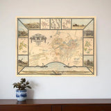 20" X 28" Map Of Tombstone Mining District Vintage Travel Poster Wall Art - Homeroots