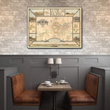 18" X 24" Map Of Tombstone Mining District Vintage Travel Poster Wall Art - Homeroots - Flyclothing LLC
