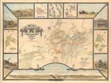 18" X 24" Map Of Tombstone Mining District Vintage Travel Poster Wall Art - Homeroots