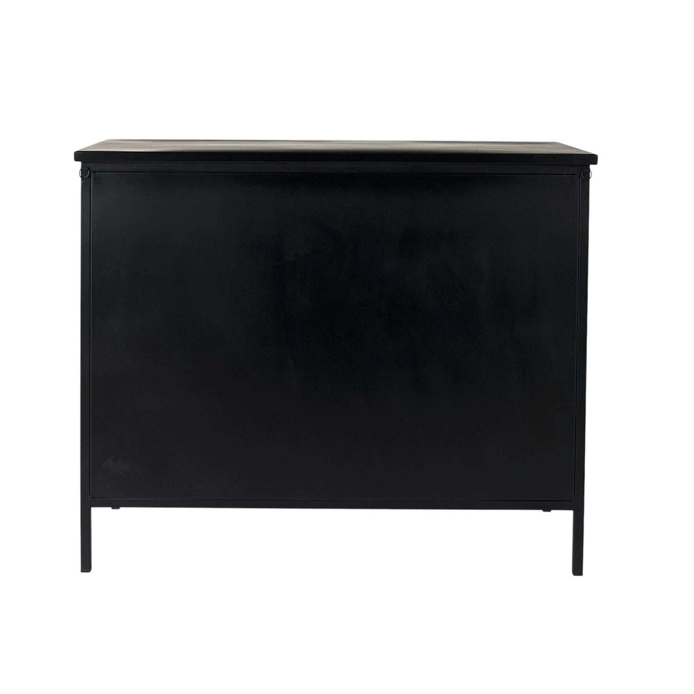 Slender Sleek Black Two Door Glass Cabinet - Homeroots - Flyclothing LLC