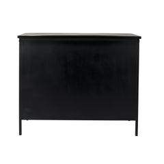 Slender Sleek Black Two Door Glass Cabinet - Homeroots