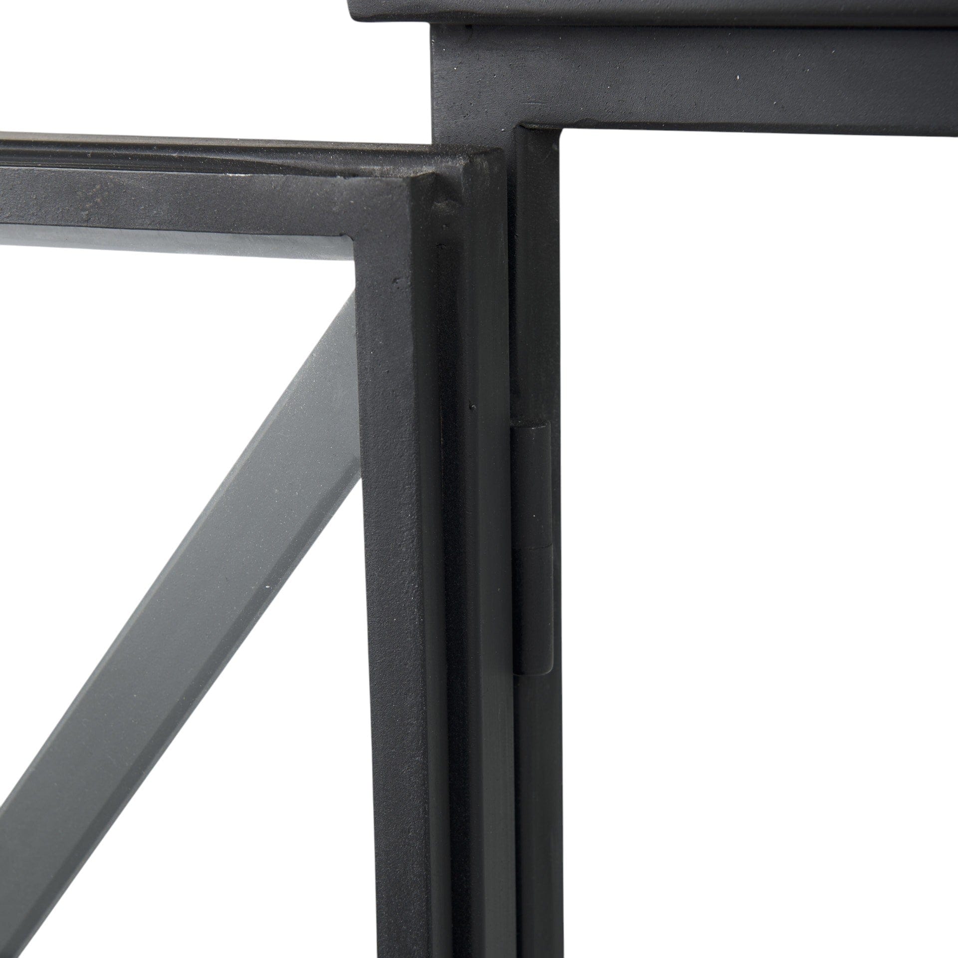 Slender Sleek Black Two Door Glass Cabinet - Homeroots