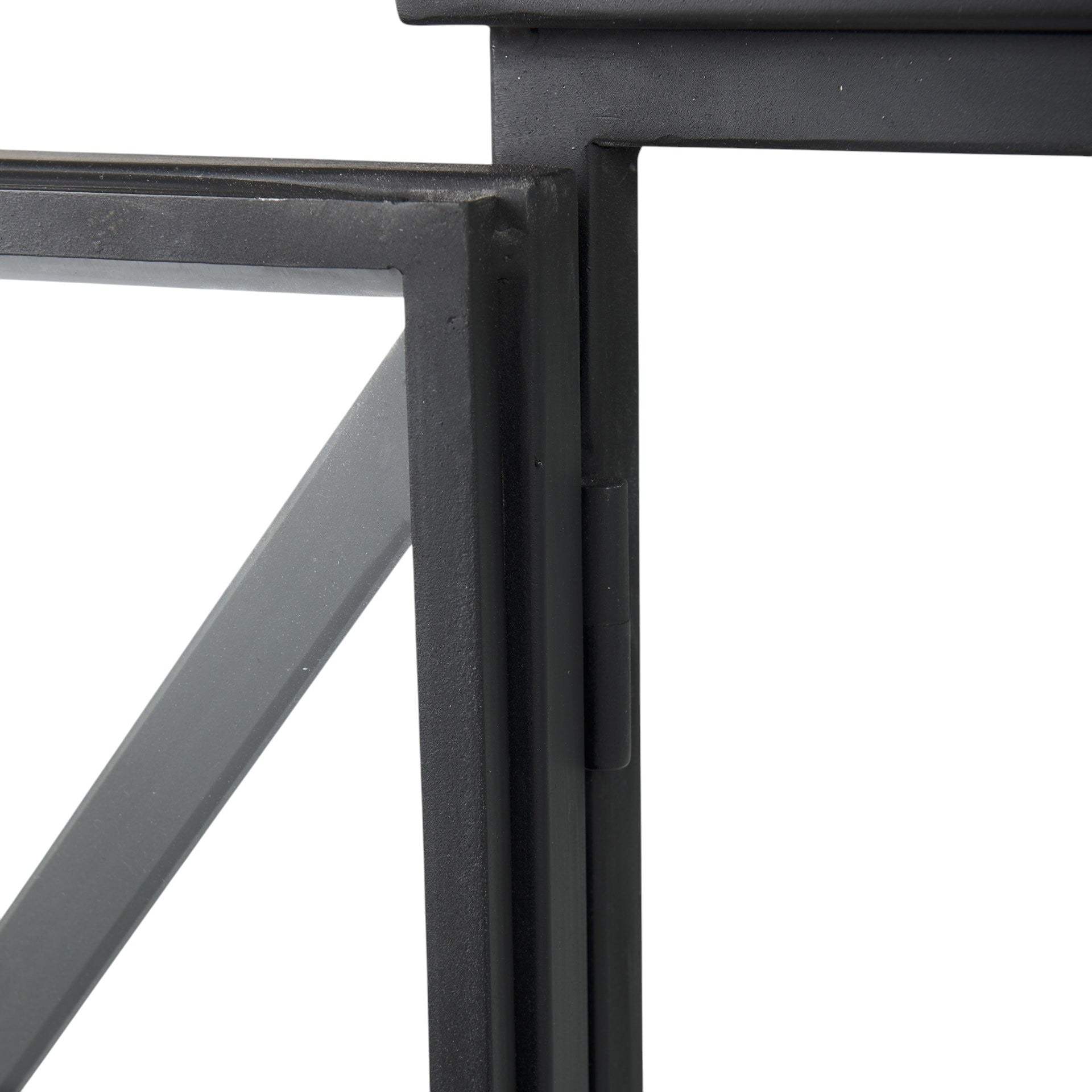 Slender Sleek Black Two Door Glass Cabinet - Homeroots - Flyclothing LLC
