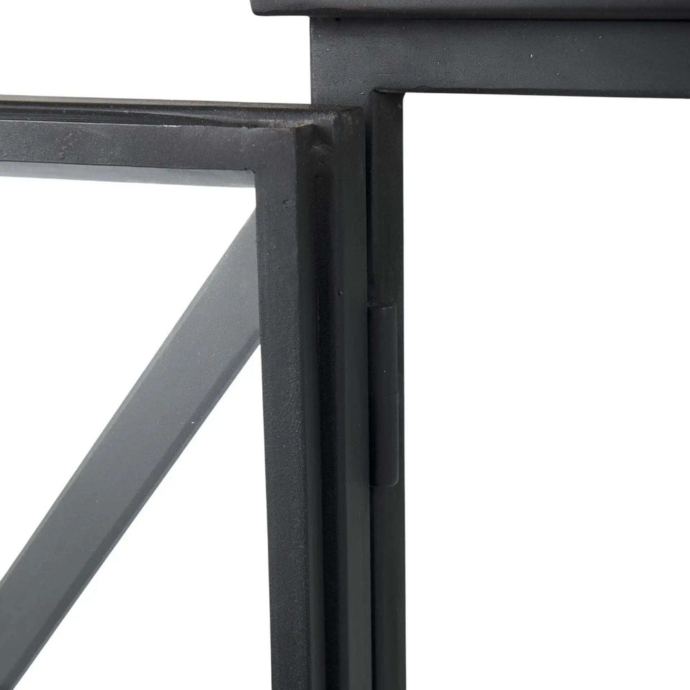 Slender Sleek Black Two Door Glass Cabinet - Homeroots - Flyclothing LLC