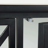Slender Sleek Black Two Door Glass Cabinet - Homeroots - Flyclothing LLC