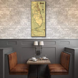 16" X 36" Map Of Jacksonville Florida Vintage Poster Wall Art - Homeroots - Flyclothing LLC