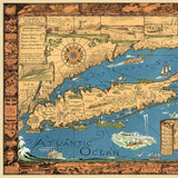 20" X 30" Vintage 1933 Map Of Long Island Wall Art - Homeroots - Flyclothing LLC