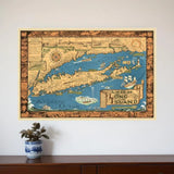 20" X 30" Vintage 1933 Map Of Long Island Wall Art - Homeroots