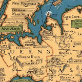 16" x 24" Vintage 1933 Map of Long Island Wall Art - Homeroots