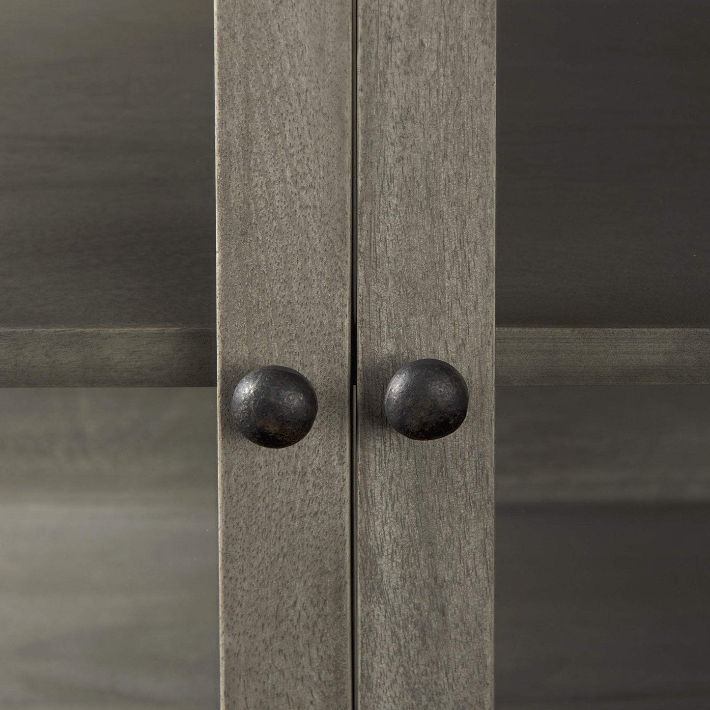 Rustic Dark Gray Two Door Shadowbox Cabinet - Homeroots - Flyclothing LLC