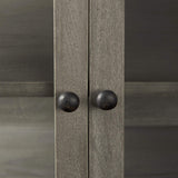 Rustic Dark Gray Two Door Shadowbox Cabinet - Homeroots - Flyclothing LLC
