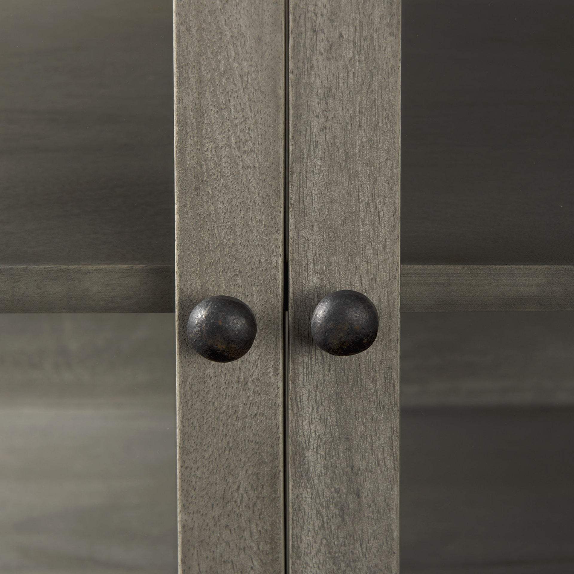 Rustic Dark Gray Two Door Shadowbox Cabinet - Homeroots - Flyclothing LLC