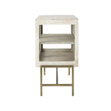 Rustic White Two Door Shadowbox Cabinet - Homeroots