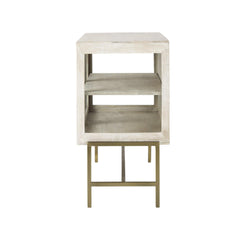 Rustic White Two Door Shadowbox Cabinet - Homeroots