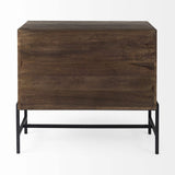 Rustic Dark Brown Two Door Shadowbox Cabinet - Homeroots - Flyclothing LLC