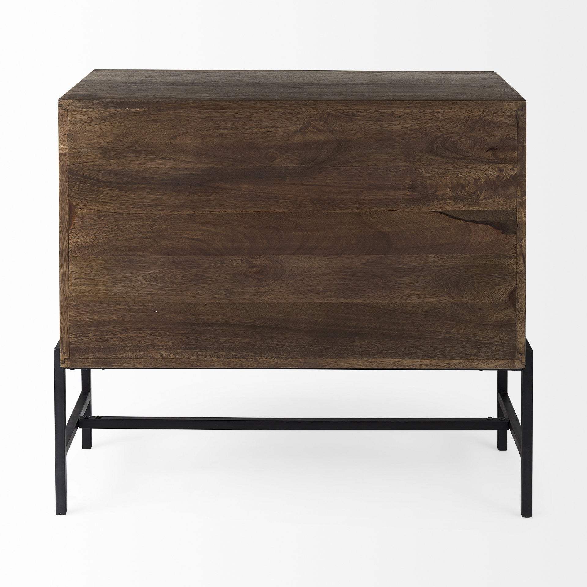 Rustic Dark Brown Two Door Shadowbox Cabinet - Homeroots - Flyclothing LLC
