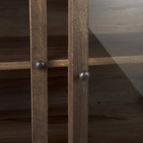 Rustic Dark Brown Two Door Shadowbox Cabinet - Homeroots - Flyclothing LLC