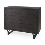 Contemporary Dark Oval Accent Cabinet - Homeroots