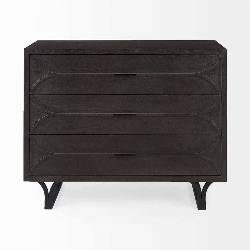 Contemporary Dark Oval Accent Cabinet - Homeroots - Flyclothing LLC
