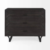 Contemporary Dark Oval Accent Cabinet - Homeroots