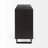 Contemporary Dark Oval Accent Cabinet - Homeroots