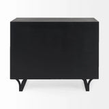Contemporary Dark Oval Accent Cabinet - Homeroots
