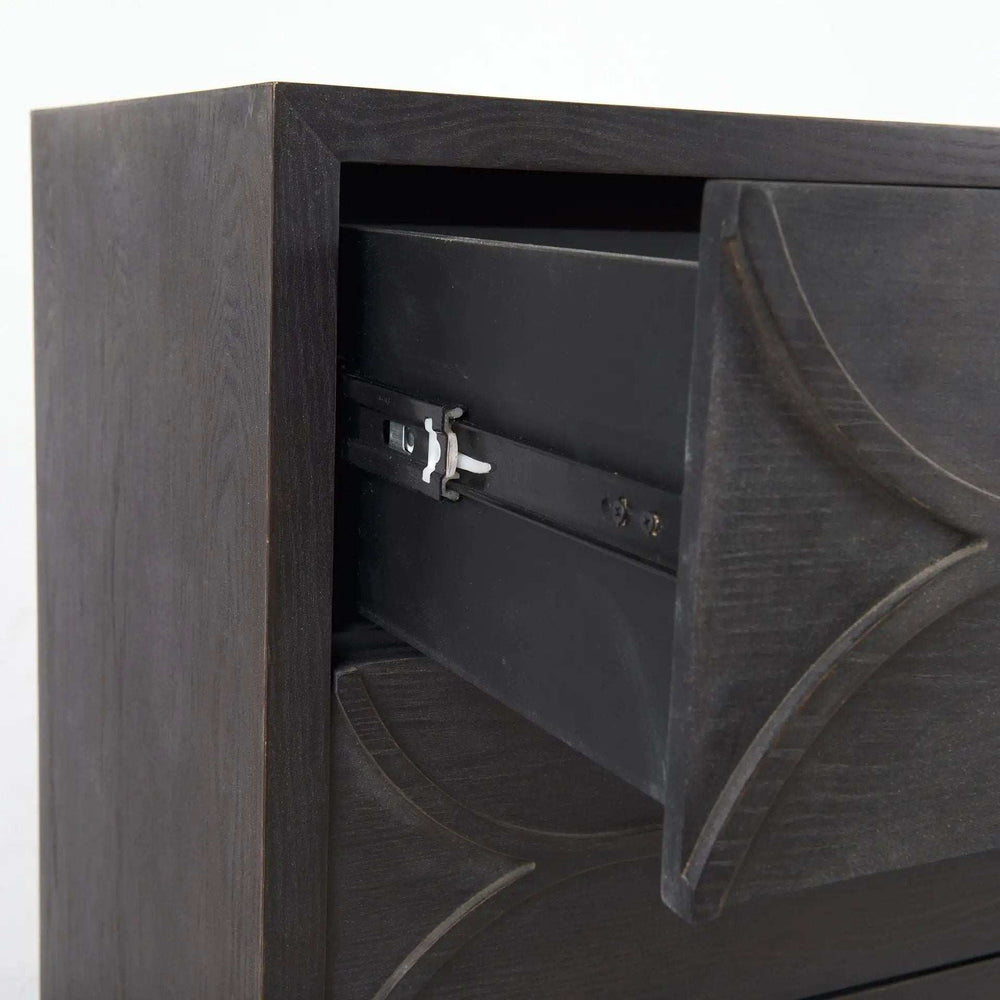 Contemporary Dark Oval Accent Cabinet - Homeroots - Flyclothing LLC